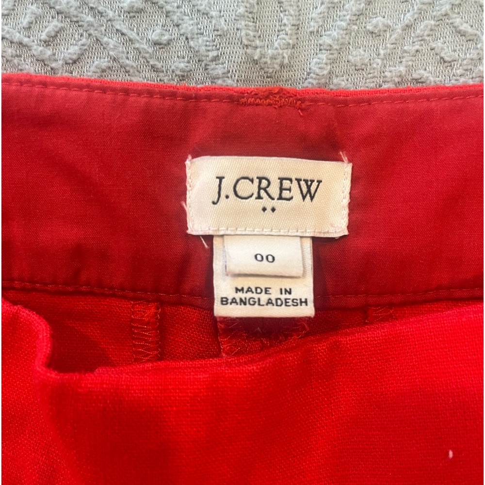 J. Crew Red Shorts with Scalloped Hem - Picture 2 of 2